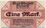 Großnotgeld 1918 DE 1 Mk. Elberfeld , Notgeld 1 Mark Schein in kfr. Geiger 124.09 , Rheinland von 1918 -