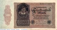 Banknoten Deutschland 5.000 Mark lang Reichsbanknote , 5.000 Mark Schein in gbr. DEU-88 , Rosenberg 77 , P 78 -