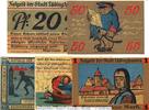 Notgeld 5 Scheine Notgeld Lüdinghausen , Set mit 5 Scheinen in kfr. M/G 837.1 -