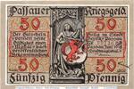 DE 50 Pf. Notgeld der Stadt Passau , 50 Pfennig Schein in kfr. Tieste 5515.05.010 -