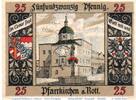 Notgeld DE 25 Pf. Notgeld Pfarrkirchen , 25 Pfennig Schein Tropfen in kfr. Tieste 5580.10.05 -