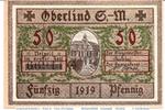 Notgeld Deutschland 50 Pfennig Schein Notgeld Oberlind , 50 Pfennig Schein grau in kfr. Tieste 5265.05.10 -