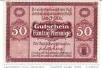 Notgeld De 50 Pf. Notgeld Rochlitz , 50 Pfennig Schein in kfr. Tieste 6080.05.02 -