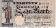 Großnotgeld De 10 Mk. Banknote der Stadt Crefeld , 10 Mark Schein in kfr. Geiger 086.09 , 1918 RHL -