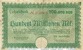 Großnotgeld Inflation 100 Millionen Mark Banknote Gummersbach , 100 Millionen Mark Schein in gbr. Keller 2007.k -