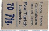 Notgeld DE 70 Pf. Notgeld Löberitz , P. Turich 70 Pfennig Schein in kfr. Tieste 4185.20.14 -