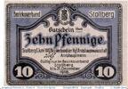 DE 10 Pf. Notgeld Amtshauptmannschaft Stollberg 1705.05.01 , 10 Pfennig Schein in kfr. -
