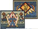 Serienscheine DE 2 Scheine kpl. Notgeld der Stadt Vegesack , Set mit 2 Scheinen in kfr. M/G 1359.1 -
