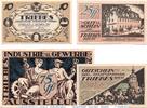 Serienscheine DE 4 Scheine kpl. Notgeld Städtische Sparkasse Triebes , Set mit 4 Scheinen in kfr. M/G 1341.1 -