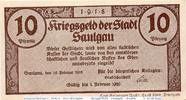 Notgeld Deutschland 10 Pfennig Schein Notgeld der Stadt Saulgau , 10 Pfennig Schein in kfr. 6435.05.10 -