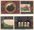 Seriennotgeld Deutschland 4 x 50 Pfennig, 1 Us Notgeld der Stadt Lobeda , 808.1 , Set mit 4 x 50 Pfennig , 1 Us. in kfr. -