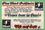 Notgeld DE 1 Mk. Notgeld der Gemeinde List auf Sylt , 806.1 , 1 Mark Schein in kfr. von 1921 -