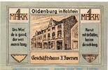 Serienscheine DE 1 Mk. Notgeld J, Iwersen Oldenburg i. Holstein 1014.1.b , 1 Mark Schein in kfr. -