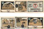 Notgeld DE 6 Scheine kpl. Notgeld der Gemeinde Tangstedt 1309.1 , Set mit 6 Scheinen in kfr. 1921 SH -