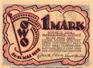 Seriennotgeld Deutschland 1 Mark Schein Nr 1 Notgeld Oldenburger Woche - OWO - 1018.1 , 1 Mark Schein Nr 1 in kfr. -