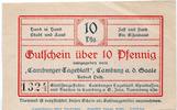Notgeld Deutschland 10 Pfennig Schein Notgeld Tageblatt Camburg 1080.05.01 , 10 Pfennig Schein in f-kfr. o.D. -