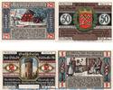 Serienscheine DE 4 Scheine kpl. --O-KN-- Notgeld Stadt Lübbecke 819.2.b , Set mit 4 Scheinen ohne Kennummer in kfr. -