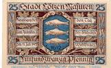 Serienscheine DE 25 Pf. Notgeld der Stadt Lötzen 814.2 , 25 Pfennig Schein in kfr. , dem Tag -