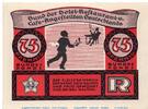 Notgeld DE 75 Pf. Notgeld Horca Bund Stadt Lübeck 821.1 , 75 Pfennig Schein in kfr. o.D. -