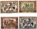 Notgeld DE 4 Scheine kpl. Notgeld der Gemeinde Wittgensdorf 1146.1 , Set mit 4 Scheinen in kfr. -