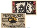 Notgeld DE 2 Scheine kpl. Notgeld der Gemeinde Przyschetz 1080.2 , Set mit 2 Scheinen in kfr. o.D. -