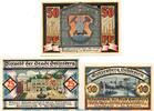 Seriennotgeld 3 Scheine kompl. Notgeld der Stadt Gottesberg 458.1 , Set mit 3 Scheinen in kfr. -