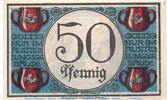 Notgeld De 50 Pf. Notgeld Bm. und Ng. Ausstellung Marburg 867.2 , 50 Pfennig Schein in kfr. -