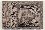 Serienscheine DE 50 Pf. Cüstrin Notgeld M/G 248.1 , 50 Pfennig Schein in kfr. von 1921 , BBG -