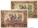 Notgeld DE 25 Pf. -Fehlfarbe- Notgeld der Gemeinde Wittgensdorf 1446.2 , 25 Pfennig Schein Nr 1 in kfr. -