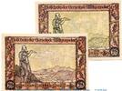 Notgeld DE 25 Pf. Nr.2 -Fehlfarbe- Notgeld der Gemeinde Wittgensdorf 1446.2 , 25 Pfennig Schein Nr 2 in kfr. -