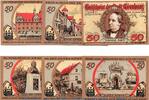 Serienscheine DE 6 Scheine kpl. Notgeld der Stadt Eilenburg 315.1 , Franz Abt Set mit 6 Scheinen in kfr. o.D. -