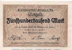 Inflation DE 500.000 Mark Banknote der Stadt Speyer , 500.000 Mark Schein in gbr. Keller 4834.c -