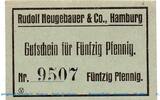 Kleingeld 1914-1922 DE 50 Pf. Notgeld R. Neugebauer Hamburg 2765.350.01 , 50 Pfennig Schein in kfr. o.D. -