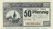 Notgeld Deutschland 50 Pfennig -Langsdorf- Notgeld Lebensmittelausschuss Friedberg 1995.10.06 , 50 Pfennig Schein in kfr. -