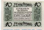 Notgeld De 10 Pf. Notgeld Verein d. Gewerbetreibenden Michendorf 887.1 , 10 Pfennig Schein in kfr. -