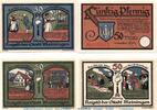 Serienscheine DE 4 Scheine kpl. 4 x Notgeld der Stadt Meiningen 877.1 , Set mit 4 Scheinen in kfr. -