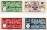 Notgeld De 4 Scheine kpl. Gotha , Notgeld Set mit 4 Scheinen in kfr. M/G 456.1 , Thüringen von 1917 -