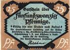 Serienscheine DE 25 Pf. Notgeld Handelskammer Hirschberg und ... 612.1 , 25 Pfennig Schein in kfr. o.D. -