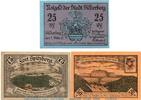 Serienscheine DE 3 Scheine kpl. Notgeld der Stadt Silberberg 1228.2 , Set mit 3 Scheinen in kfr. -