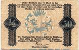 Notgeld Deutschland 1/2 Mark Schein Notgeld der Stadt Bautzen 0360.20.10 , 1/2 Mark Schein in gbr. 10.1918 -
