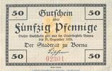 Notgeld Deutschland Notgeld Borna 50 Pfennig Notgeld der Stadt Borna 0850.15.05 , 50 Pfennig Schein in gbr. o.D. -