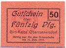 Notgeld Deutschland 50 Pfennig Schein Notgeld Giro Kasse Obercunnersdorf 5215.05.12 , 50 Pfennig Schein in kfr. o.D. -