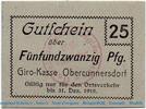 Notgeld Deutschland 25 Pfennig Schein Notgeld Giro Kasse Obercunnersdorf 5215.05.11 , 25 Pfennig Schein in kfr. o.D. -