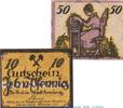 Notgeld Deutschland 2 Scheine kompl. Notgeld der Stadt Annaberg 0145.15.10-11 , Set mit 2 Scheinen in kfr. o.D. -