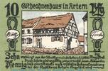 Notgeld DE 10 Pf. Notgeld der Stadt Artern 0210.05.11 , 10 Pfennig Schein in kfr. 1921 -