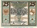 Kleingeld 1914-1922 DE 25 Pf. Notgeld Handelskammer , Arnsberg 0195.05.01 , 25 Pfennig Schein in kfr. 1920 -