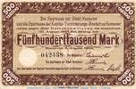 Großnotgeld Inflation 500.000 Mark Schein Banknote Sparkasse Hannover , 500.000 Mark Schein in gbr. Keller 2149.a 1923 -
