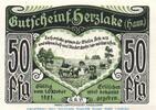 Serienscheine DE 50 Pf. Notgeld Kaufmännischer Verein Herzlake 605.1 , 50 Pfennig Schein in kfr. -