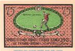 Serienscheine DE 75 Pf. Nr.1 Notgeld Sportverein Kahla 667.1 , 75 Pfennig Schein Nr 1 gepunktet in kfr. o.D. -