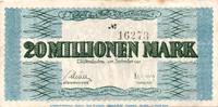 Großnotgeld Inflation 20 Millionen Mark Banknote Stadt Kaiserslautern , 20 Millionen Mark braun in gbr. Keller 2541.f -